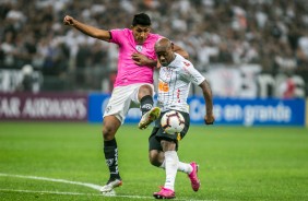 Love no embate contra o Independiente del Valle, pela Copa Sul-Americana, na Arena Corinthians