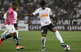 Matheus Jesus no embate contra o Del Valle, pela Copa Sul-Americana, na Arena Corinthians