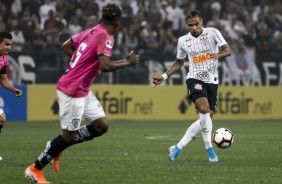 Urso no embate contra o Del Valle, pela Copa Sul-Americana, na Arena Corinthians