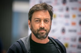 Duílio chega à Arena Corinthians para duelo contra o Bahia, pelo Brasileirão
