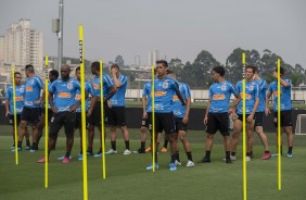 Elenco alvinegro no ltimo treino antes do jogo contra o Bahia, pelo returno do Brasileiro