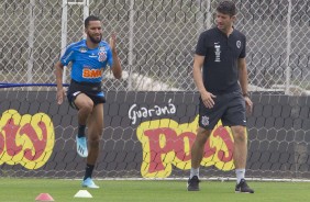 Everaldo no ltimo treino antes do jogo contra o Bahia, pelo returno do Brasileiro