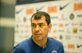 Fábio Carille chega à Arena Corinthians para duelo contra o Bahia, pelo Brasileirão