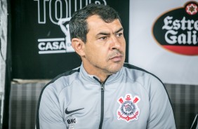 Fábio Carille no jogo contra o Bahia, pelo returno do Campeonato Brasileiro, na Arena Corinthians