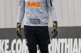 Goleiro Cssio no ltimo treino antes do jogo contra o Bahia, pelo returno do Brasileiro