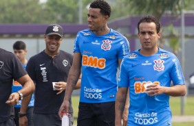 Gustavo e Jadson no ltimo treino antes do jogo contra o Bahia, pelo returno do Brasileiro