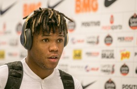 Matheus Jesus chega à Arena Corinthians para duelo contra o Bahia, pelo Brasileirão