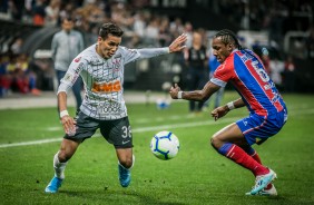 Pedrinho no duelo diante o Bahia, na Arena Corinthians, pelo Brasileirão