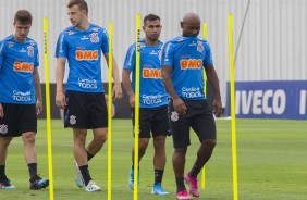 Piton, Carlos, Sornoza e Love no ltimo treino antes do jogo contra o Bahia