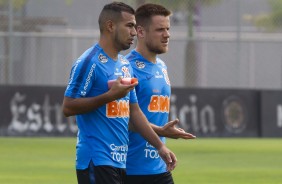 Ramiro e Sornoza no ltimo treino antes do jogo contra o Bahia, pelo returno do Brasileiro