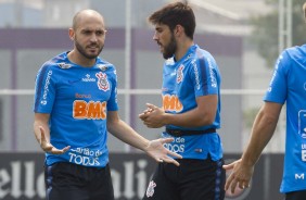 Rgis e Mndez no ltimo treino antes do jogo contra o Bahia, pelo returno do Brasileiro