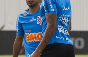 Sornoza e Gustavo no ltimo treino antes do jogo contra o Bahia, pelo returno do Brasileiro