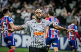 Vagner Love foi o autor do gol do Corinthians contra o Bahia, pelo Brasileiro