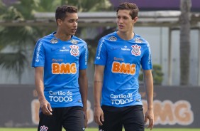 Vital e Pedrinho no ltimo treino antes do jogo contra o Bahia, pelo returno do Brasileiro