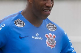 Zagueiro Gil no ltimo treino antes do jogo contra o Bahia, pelo returno do Brasileiro