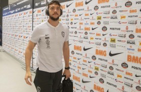 Caque Frana chega  Arena Corinthians para duelo contra o Bahia, pelo Brasileiro