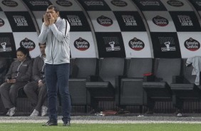 Carille na vitria sobre o Bahia, pelo Brasileiro, na Arena Corinthians