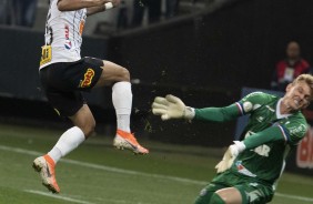 Clayson na vitria sobre o Bahia, pelo Brasileiro, na Arena Corinthians