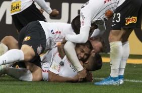 Comemorao do segundo gol do Corinthians contra o Bahia, pelo Brasileiro