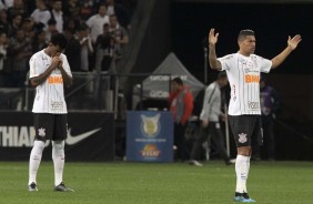 Gil e Ralf na vitória sobre o Bahia, pelo Brasileirão, na Arena Corinthians
