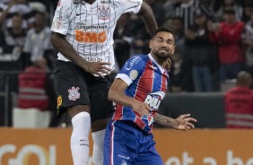 Gil na vitria sobre o Bahia, pelo Brasileiro, na Arena Corinthians