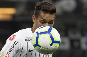 Jovem Pedrinho na vitria sobre o Bahia, pelo Brasileiro, na Arena Corinthians