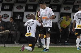 Love e Ralf na vitória sobre o Bahia, pelo Brasileirão, na Arena Corinthians