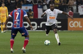 Manoel na vitria sobre o Bahia, pelo Brasileiro, na Arena Corinthians