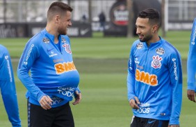 Ramiro e Clayson no primeiro treino preparatória para duelo contra o Del Valle