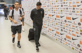 Ramiro e Fagner chegam  Arena Corinthians para duelo contra o Bahia, pelo Brasileiro