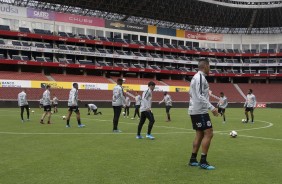 Elenco alvinegro finaliza preparao para jogo contra o Del Valle, no Equador