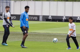 Caque e Gil durante ltimo treino antes do duelo contra o Vasco