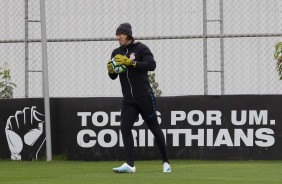 Goleiro Cssio durante ltimo treino antes do duelo contra o Vasco