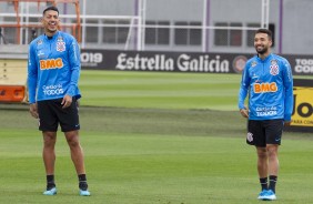 Ralf e Clayson durante ltimo treino antes do duelo contra o Vasco