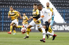 Ruan durante vitria sobre o Novorizontino, pelo Campeonato Paulista Sub-20