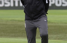 Tcnico Carille durante ltimo treino antes do duelo contra o Vasco