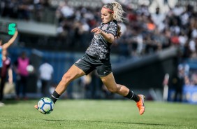 Crivelari durante final contra a Ferroviria, pelo Brasileiro Feminino 2019