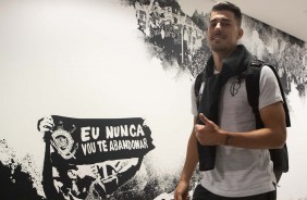 Avelar chega  Arena Corinthians para duelo contra o Vasco, pelo Brasileiro