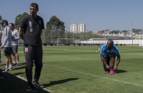Carille comandou o primeiro treino do Corinthians aps vitria sobre o Vasco