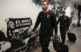 Carlos Augusto chega à Arena Corinthians para duelo contra o Vasco, pelo Brasileirão