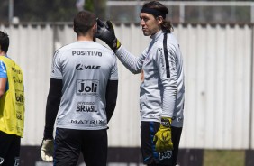 Cssio durante treino desta segunda-feira no CT Joaquim Grava