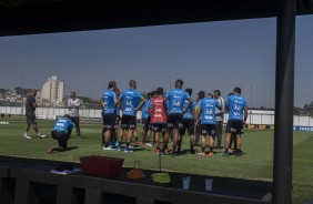 Elenco do Timo no primeiro treino aps vitria sobre o Vasco