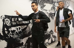 Jadson e Urso chegam  Arena Corinthians para duelo contra o Vasco, pelo Brasileiro