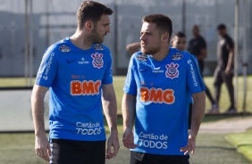 Boselli e Ramiro no último treino antes do jogo contar a Chapecoense, pelo Brasileirão