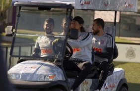 Goleiros do Corinthians no último treino antes do jogo contar a Chapecoense, pelo Brasileirão
