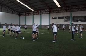 Jogadores do Corinthians no ltimo treino antes do jogo contra o Grmio, pelo Brasileiro