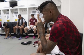 Matheus Jesus no vestirio da Arena do Grmio, pelo Campeonato Brasileiro