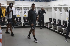 Michel e Love no vestirio da Arena do Grmio, pelo Campeonato Brasileiro