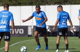 Urso e Janderson no ltimo treino antes do jogo contar a Chapecoense, pelo Brasileiro