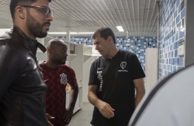 Vilson, Love e Carille no vestirio da Arena do Grmio, pelo Campeonato Brasileiro